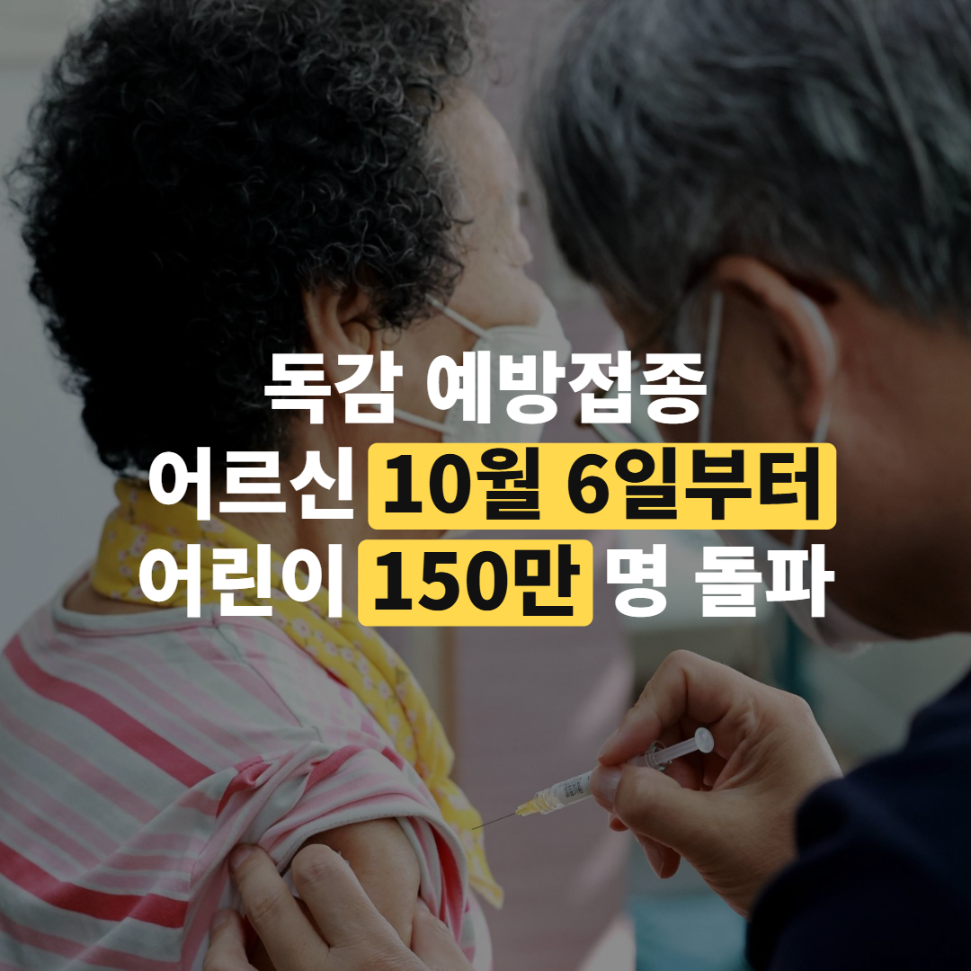인플루엔자 예방접종 일정, 어르신 10월 6일부터