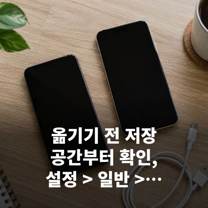 아이폰 저장 공간 화면에서 사진과 앱 용량 막대 그래프가 보이는 장면