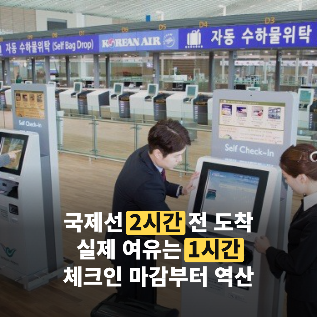국제선 ‘2시간 전’ 도착, 여유는 1시간뿐인 이유