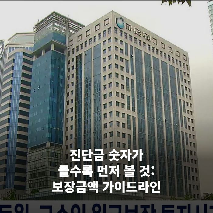 보험 상품 안내장 여러 장을 펼쳐 놓고 보장금액 숫자를 비교하는 손