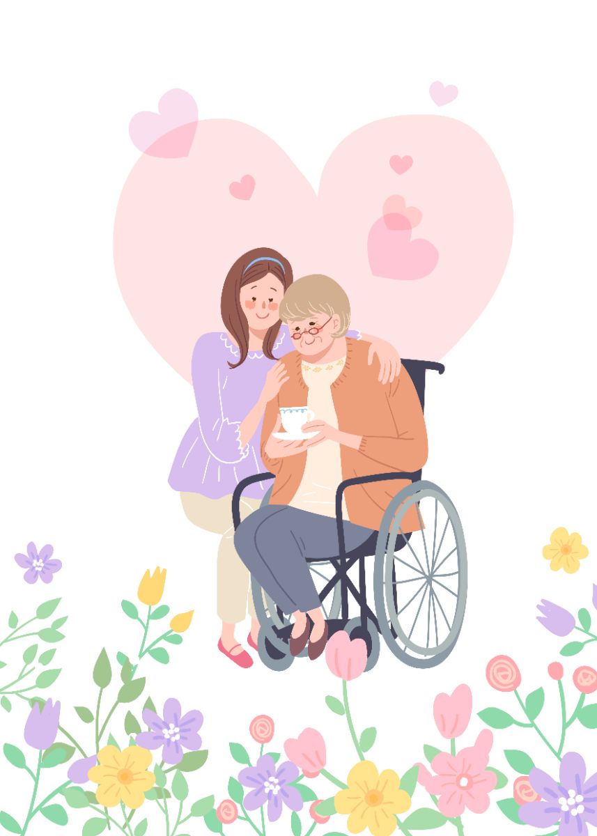 계산기와 복지 서류를 보며 비용을 확인하는 손