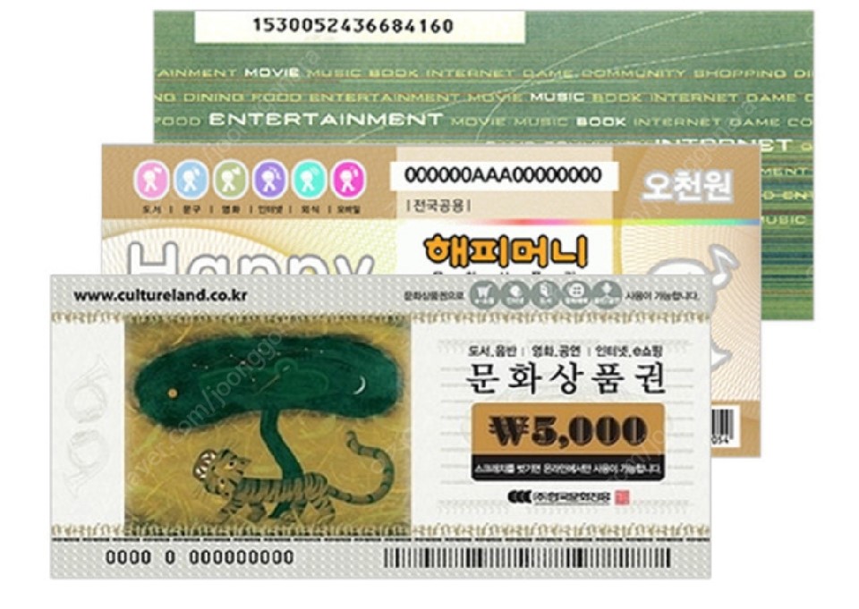 스마트폰 화면에 띄운 모바일 문화상품권 교환권