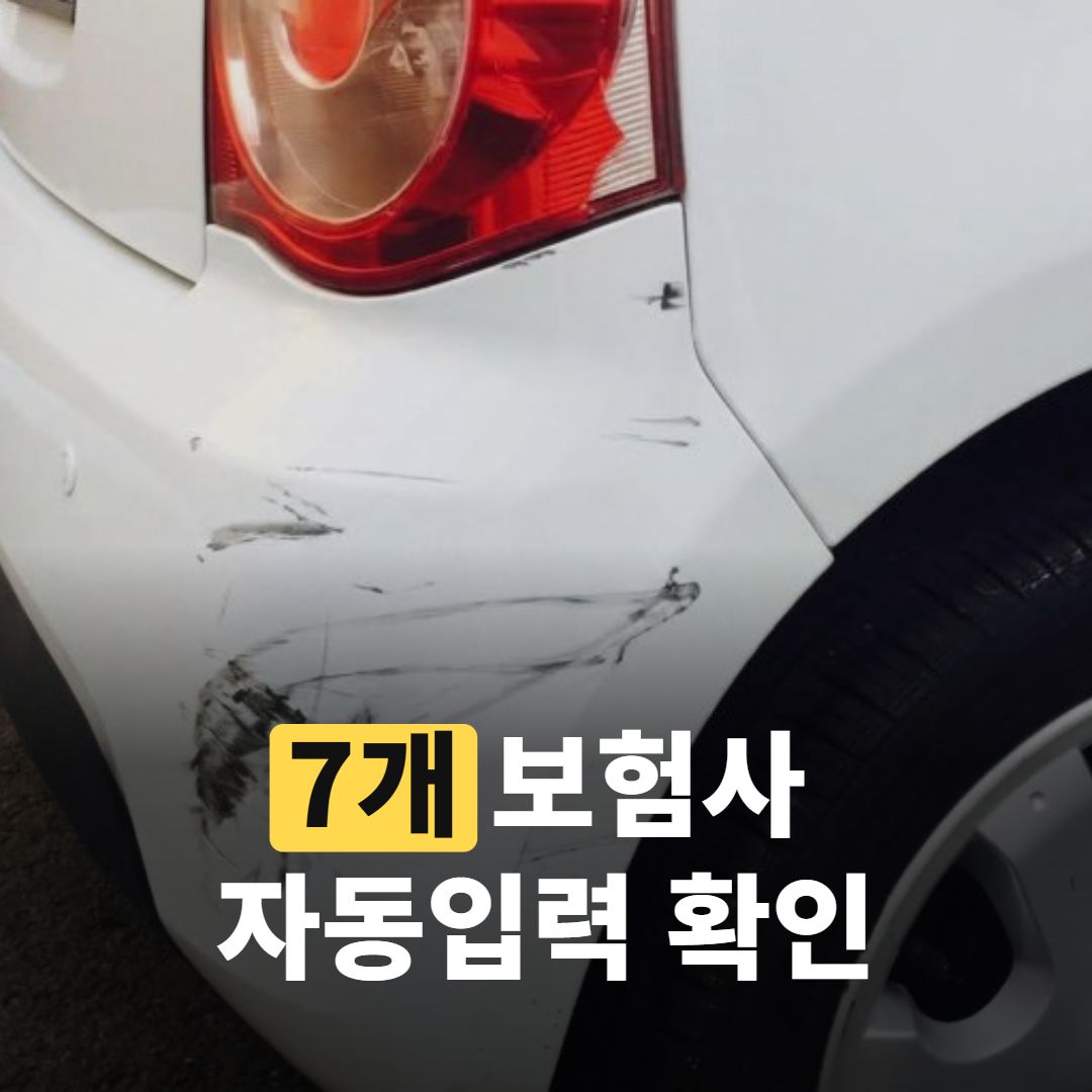 보험료 비교 사이트의 결과 화면이 모니터 중앙에 크게 보이고, 보험사별 요약표가 화면에 나타난 장면