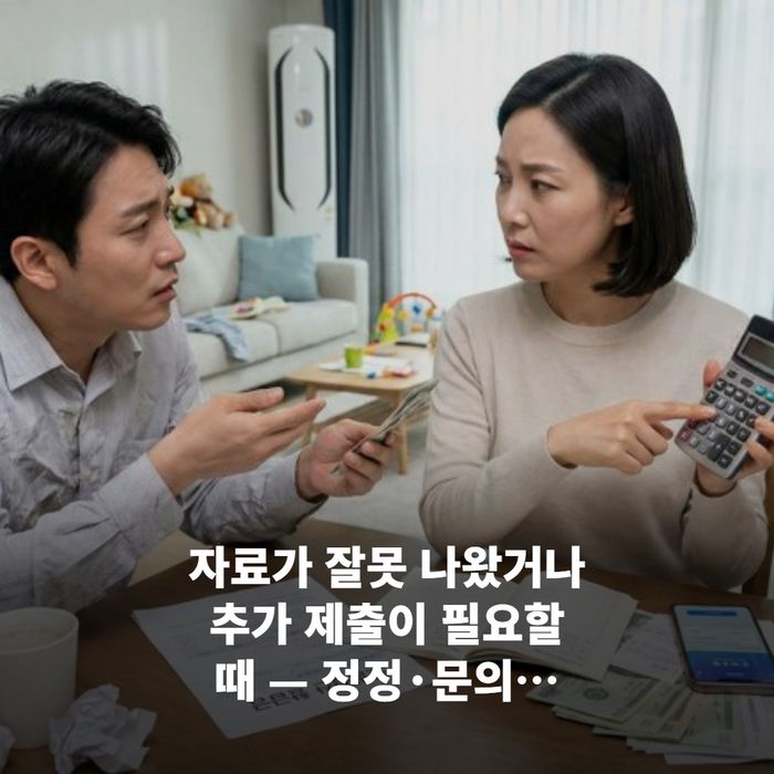 국세상담센터 안내 창구(전화번호 126 안내 이미지가 포함된 화면) 또는 상담 전화를 준비하는 손의 클로즈업