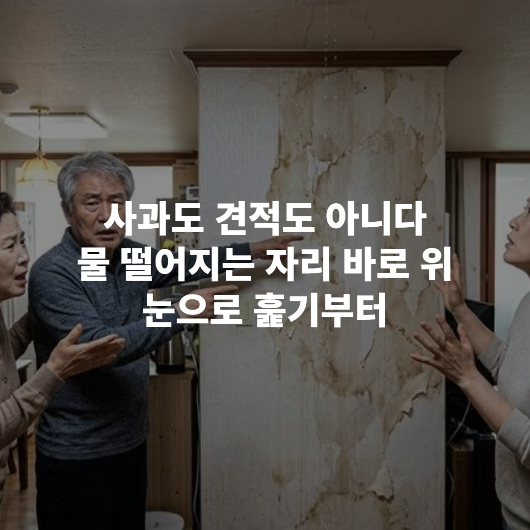 아랫집 누수, 사과보다 먼저 할 일은 ‘원인 확인’이었다