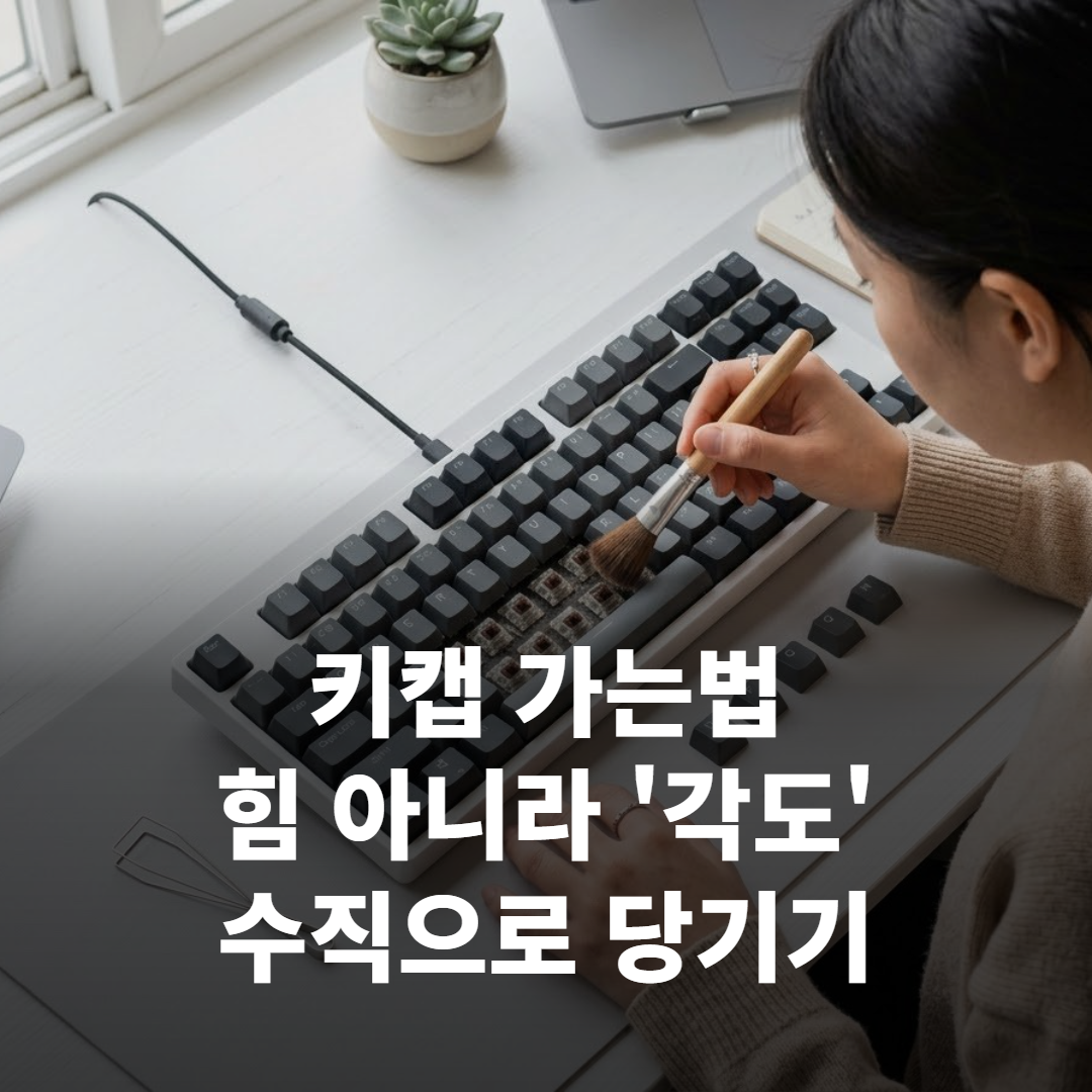 키보드 키캡 가는법, 안 빠질 때 의심할 건 힘이 아니라 ‘각도’