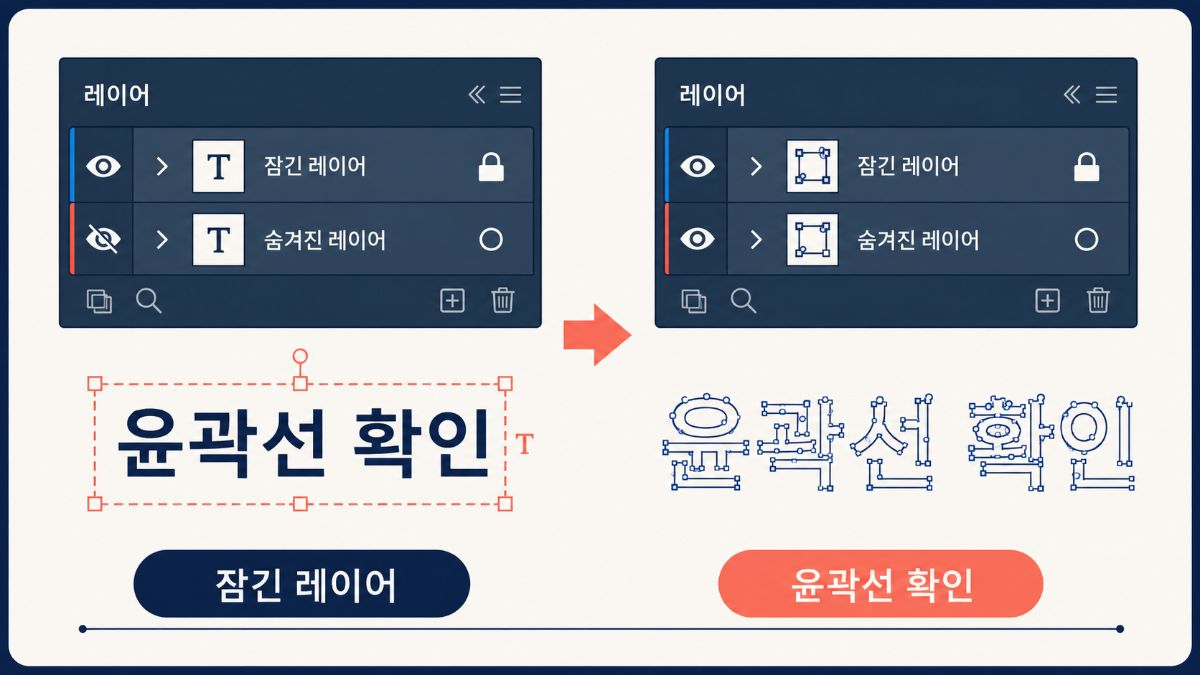 스캔한 문서 이미지에서 문자 일부가 잘리거나 깨진 부분을 클로즈업한 장면