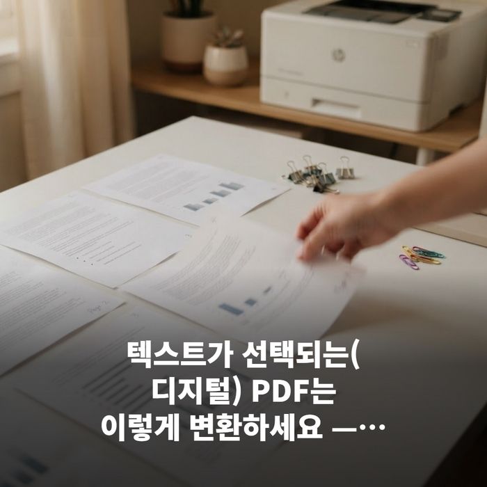 한글(한컴)에서 'PDF로 저장하기' 메뉴를 선택하는 화면 캡처(파일 메뉴가 보이는 구성)
